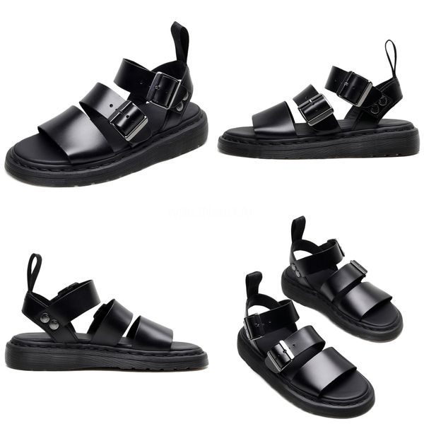 grwg classicsoft sandals comfortablesummer shoes genuine leather soft roman sandals comfortable shoes t16#516, Black